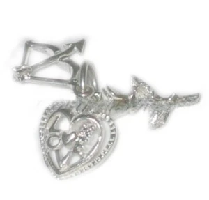 Love Set charm en plata de primera ley Rose Heart Arrow .925 x 1 Loving charms - - Imagen 1 de 5