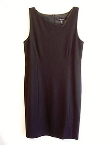 Vestido Vaina EILEEN FISHER Negro Strch Ponte Tejido Slvls $278 Nuevo con Etiquetas 4P Pet.4 - Imagen 1 de 3