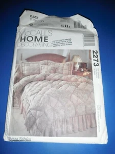 McCalls Decorazione Casa Modello Cucito 2273 Trapunta Cuscino Federe Lancio Non Tagliato FF - Foto 1 di 1