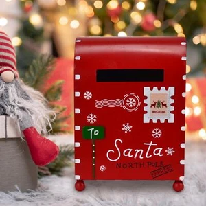Christmas Decorative Mailbox Mini Mailbox for Indoor Outdoor Xmas Party Yard - Picture 1 of 7
