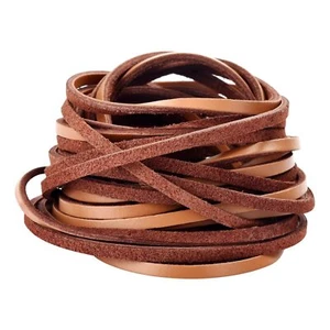 3mm Flat Leather Cord Strip Braididng String for Jewelry Making Shoe Lace Crafts - Picture 1 of 6