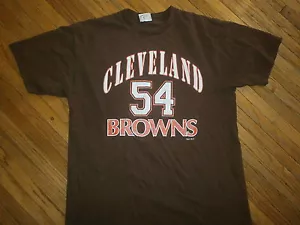 vtg 90s CHRIS SPIELMAN CLEVELAND BOWNS 54 JERSEY TEE t shirt Football 1999 Large - Picture 1 of 6