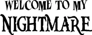 Calcomanía Alice Cooper pegatina Welcome To My Nightmare cualquier color vinilo rock & roll - Imagen 1 de 1