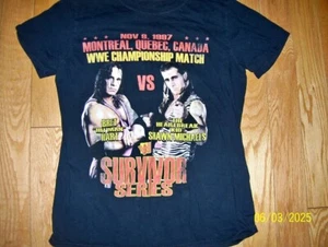 Vintage 1997 Survivor Series Brett Hitman Hart vs Shawn Michaels Shirt Medium - Picture 1 of 1