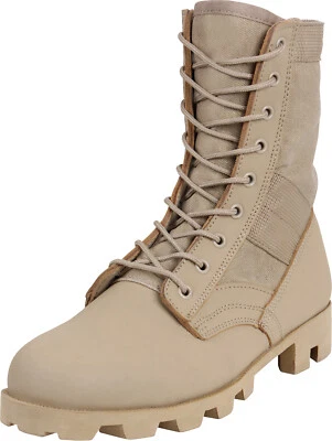 Rothco Vietnam Jungle Boots 8" Leather Canvas Panama Sole Military Army Tactical - Image 1 of 2