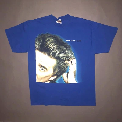 复古 20 世纪 90 年代 ROD STEWART CONCERT T 恤 Back to His Roots 90 年代 Tour Tultex XL — 第 1/4 张图片