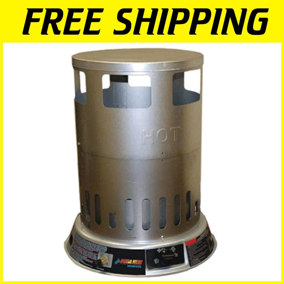 Calentador de convección LP, gris, 200K BTU, exterior Foto 1 de 2