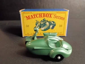 Matchbox #36B Lambretta Scooter & Sidecar 1961 FT BPW in scatola originale nitida D2 - Foto 1 di 19