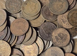 64 Indian Head Cents - Mixed Lot - Picture 1 of 3