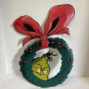 How The Grinch Stole Christmas Metal Wreath Wall Hanging 17” - Picture 1 of 6