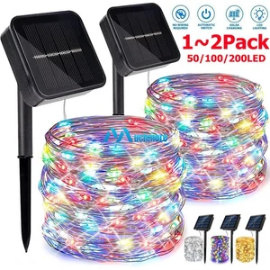 50-400LED Solar Fairy Lights Outdoor Solar String Lights Garden Christmas Decor - Picture 1 of 33