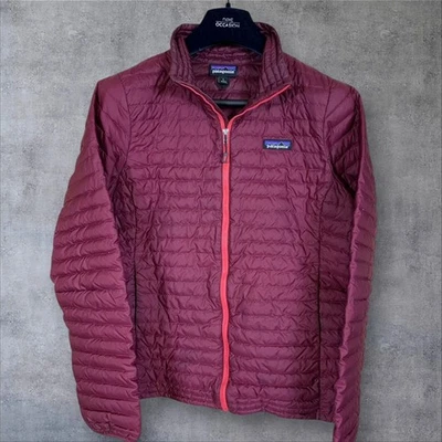 Women’s Patagonia Puffer Jacket – L UK 14–16 – Maroon – W13 - Image 1 of 4
