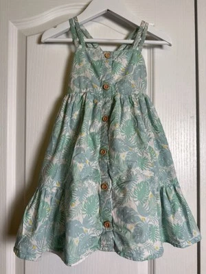 Vestido Tommy Bahama 4T niña sin mangas mezcla de lino enagua hawaiano Foto 1 de 4