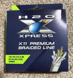 Fishing Line H2O Xpress X11 Premium Braided 65 Lb Test 150 Yard Spool Green - Picture 1 of 2