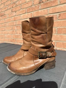 Zapatos de bota Clarks para mujer de cuero tostado con tiras al tobillo UK 6 D EUR 39,5 - Imagen 1 de 17