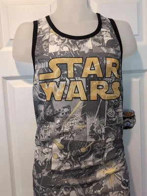 Camiseta sin mangas Disney Star Wars para hombre talla grande sublimada estilo cómic nueva con etiquetas Foto 1 de 4