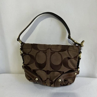 Vintage Y2K Coach Mini Logo Print Brown Mini Bag J0782-40347 See Pictures *** - Image 1 of 4