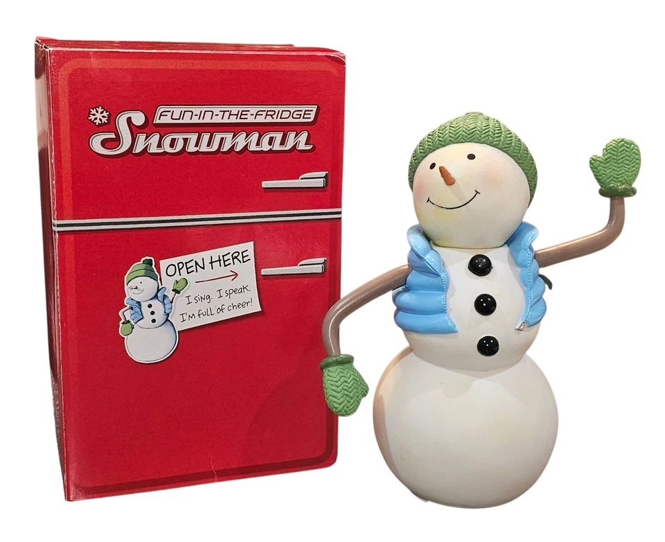 Hallmark Fun in the Fridge Talking Snowman Sings & Speaks 8" de alto 2009 Foto 1 de 4