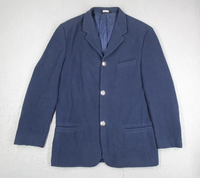 Versace Jeans Couture Jacket Men 52 IT Wool Blend Blue Sport Coat Medusa 90s - Image 1 of 4