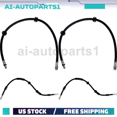 4pcs Front Rear Brake Hydraulic Hose Kit For 2015 2016 Mercedes-Benz GL450 - Image 1 of 4