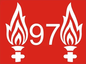 IRON ON / HEAT PRESS / Collar Logo / LIVERPOOL / Liverpool 97 / Football Decal - Picture 1 of 12