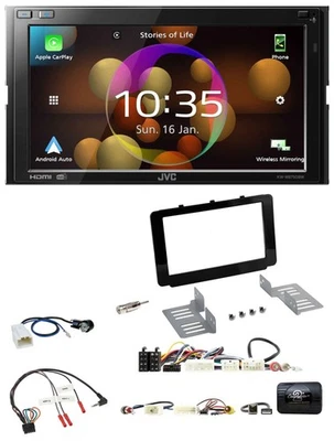 JVC DAB Lenkrad 2DIN Bluetooth USB Autoradio für Toyota Hilux 16-20 USB - Bild 1 von 4