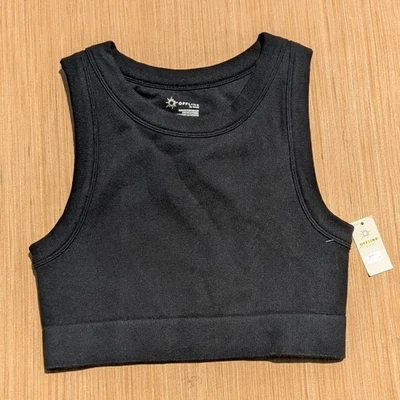 NUEVO CON ETIQUETAS OFFLINE por Aerie Camiseta sin mangas recortada acanalada sin costuras Ropa deportiva para mujer Mediana Foto 1 de 4