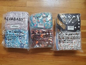 ALVABABY Baby Cloth Diapers - Adjustable & Washable - 18 Diapers & 36 Inserts - Picture 1 of 7