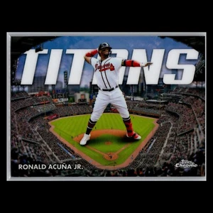 2023 Topps Chrome – #CT-5 Ronald Acuna Jr Topps Chrome Titans – Atlanta Braves - Picture 1 of 2