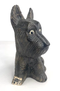 Scottie Dog Vintage Figurine - 6" High 5" Long 3" Wide- Scottish Terrier - Picture 1 of 8