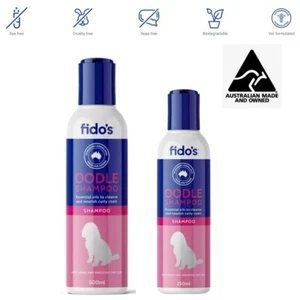 Fidos Oodles Shampoo 250ml 500ml for Curly Dogs Soap Free Sensitive Skin - Picture 1 of 14