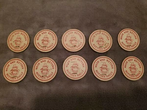 10 WASCH- UND RÜCKGABEFLASCHEN TÄGLICH REINE FRISCHE MILCHVERSCHLUSS VINTAGE PAPIER 1,75" - sauber - Bild 1 von 3