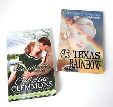 Caroline Clemmons x2 Historical Romances Paperback Books Texas Time Travel VGC