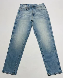 NWT American Eagle Airflex Athletic Fit Light Wash Whiskers Faded Jeans 26x28 - Picture 1 of 18