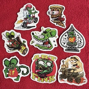 🔥 8 Rat Fink Mouse Ed Big Daddy Roth Hot Rod Art Vinyl Decal Sticker Car Truck - Bild 1 von 10