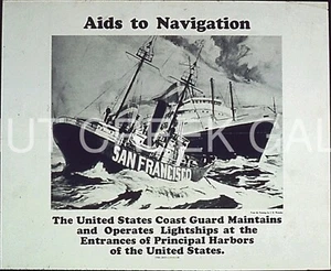 WWII Poster, Coast Guard "Aids to Navigation" Art Print on 11x14" 22581 - Picture 1 of 1
