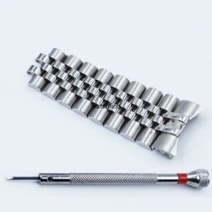 Curvas acero inoxidable extremo enlace para JUBILEE DATEJUST correa de reloj 20 21MM - Imagen 1 de 10