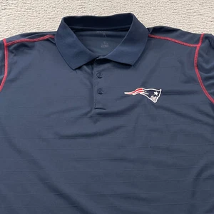 New England Patriots Polo Shirt Men XL Blue Short Sleeve Golf Antigua NFL - Picture 1 of 11