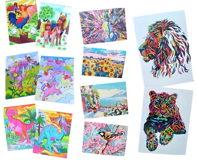 Painting By Numbers ADULT Acrylic Paint Brush Frameless Beginners Children Craft - Image 1 of 3