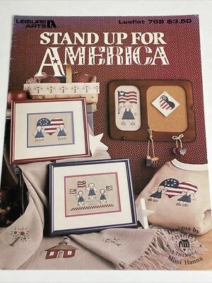 Leisure Arts Stand Up For America Leaflet 768 Cross Stitch Pattern - Image 1 of 4