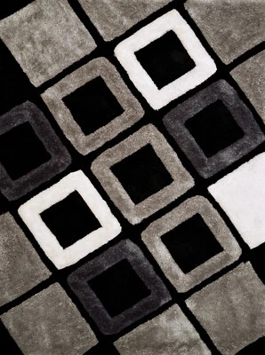 Alfombrilla de puerta 2x3 United Weavers ladrillos geométricos negros 2100 21070 - abril 1' 10" x 3' Foto 1 de 3