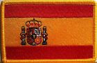 SPANIEN ESPANA Flagge Aufnäher mit Haken Kleber Verschluss spanisches Emblem Goldrand