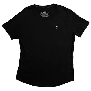 RELIGION Praying Logo Curved Hem Men’s T-SHIRT BLACK XL X-LARGE - Picture 1 of 4