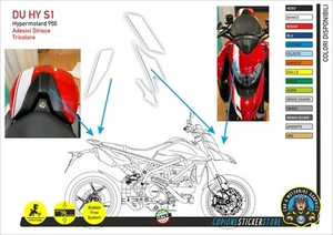 GRAFICHE DUCATI HYPERMOTARD 950 BECCO / PARAFANGO / CODINO - DU HY S1 - Picture 1 of 1