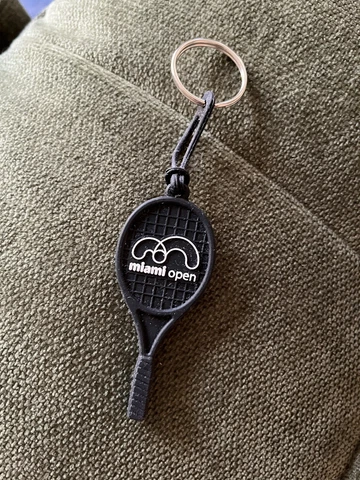 Miami Open Tennis Racket Keychain Cover