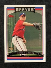 2017 Rediscover Topps Silver Stamped Buyback 2006 CHUCK JAMES Braves Rookie RC