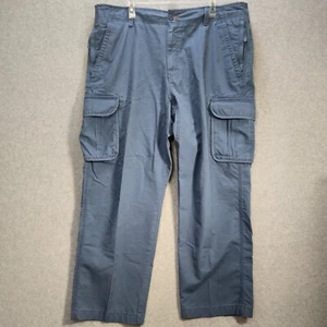 LL Bean Herren Cargohose Utility Vintage indigoblau 42 x 30 100 % Baumwolle gebraucht, in einwandfreiem Zustand - Bild 1 von 7