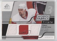 2008-09 SP Game Used Edition Authentic Fabrics Triple Tomas Holmstrom #3AF-TH