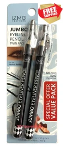 IZME New York * JUMBO Eyeliner Pencil  * Jet Black ~ Long-lasting ~ Twin Pack - Picture 1 of 4