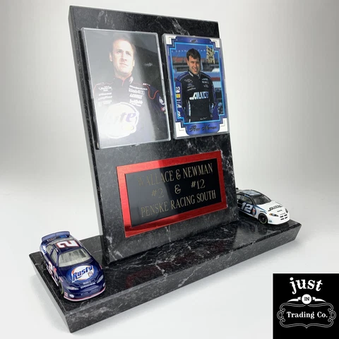 NASCAR RUSTY WALLACE & RYAN NEWMAN PENSKE RACING DISPLAY DESK PLAQUE Cover